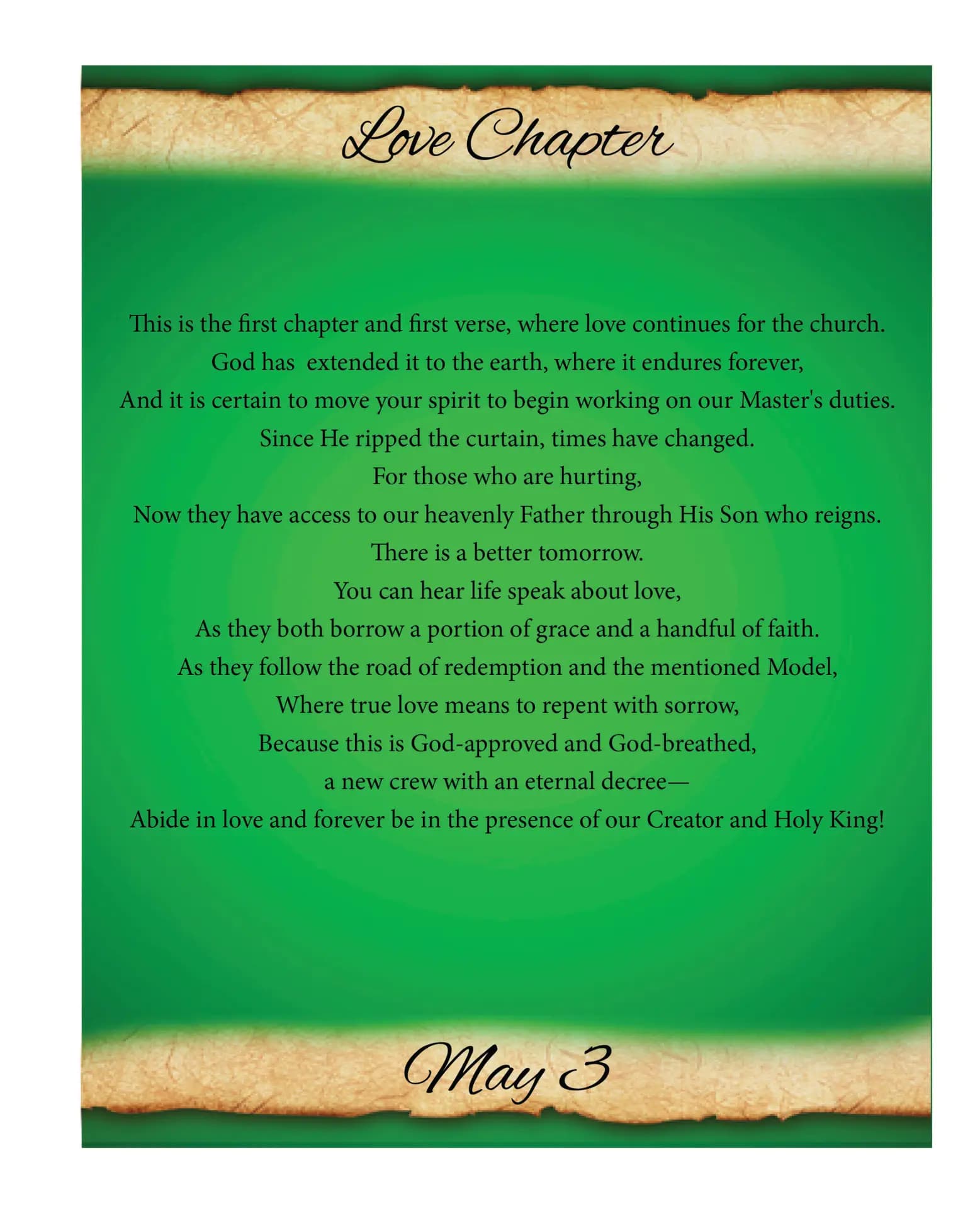 May featured poem