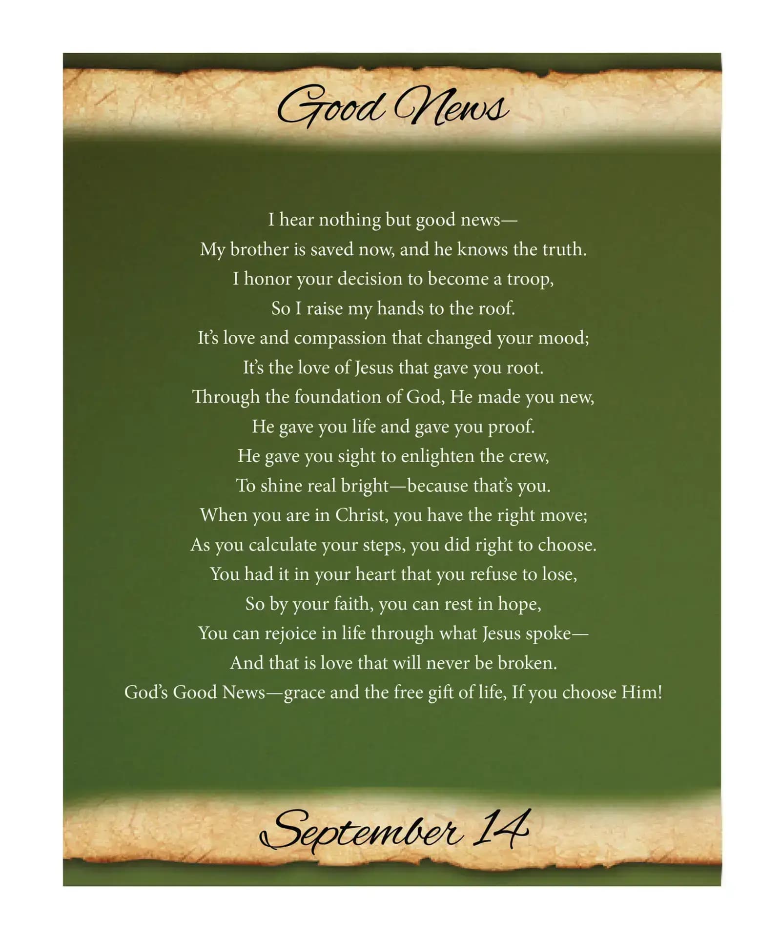 September featured poem